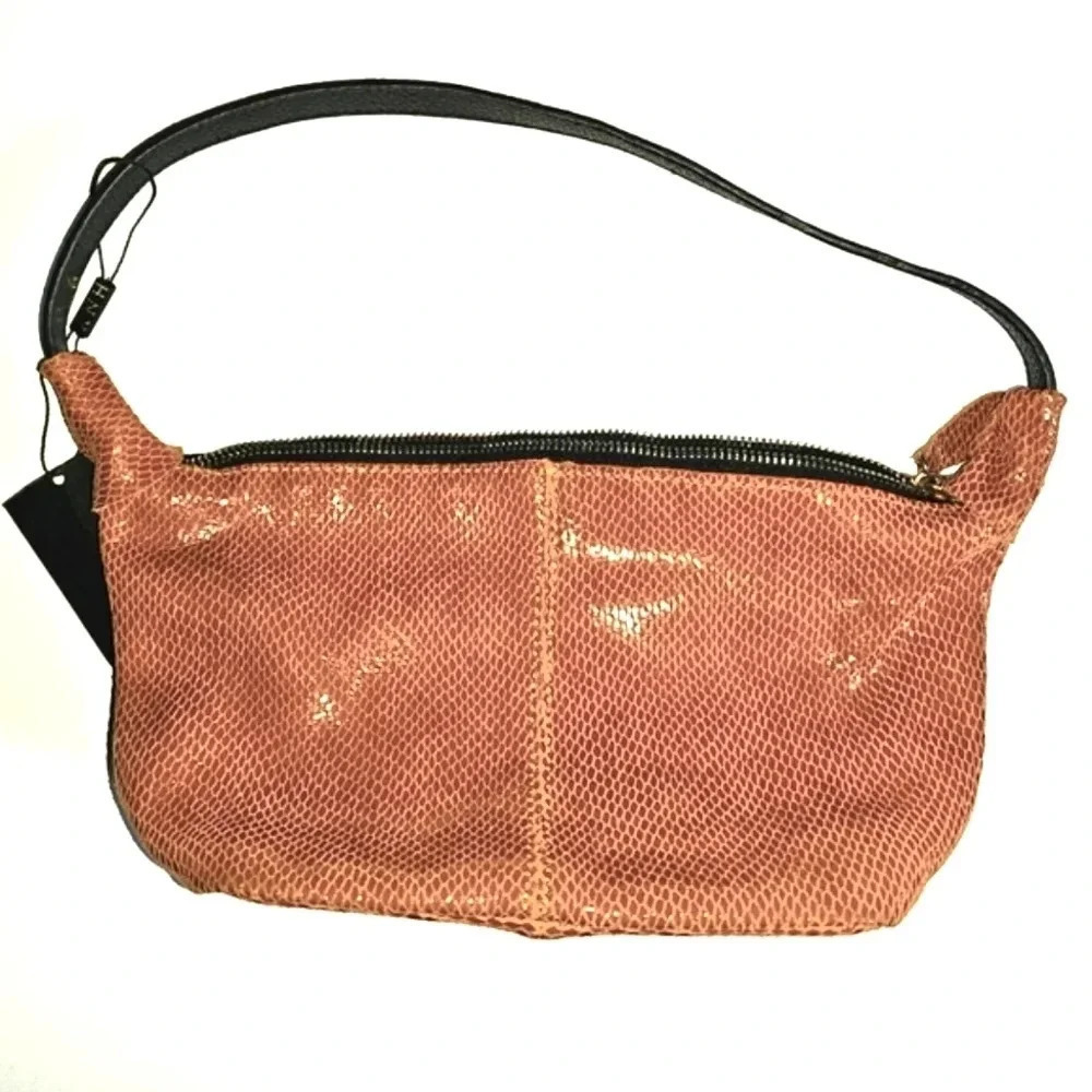 Snake Print Mini Hobo Shoulder Bag